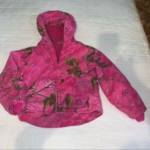 Carhartt Small (7-8) Real Tree Camouflage Sherpa line jacket